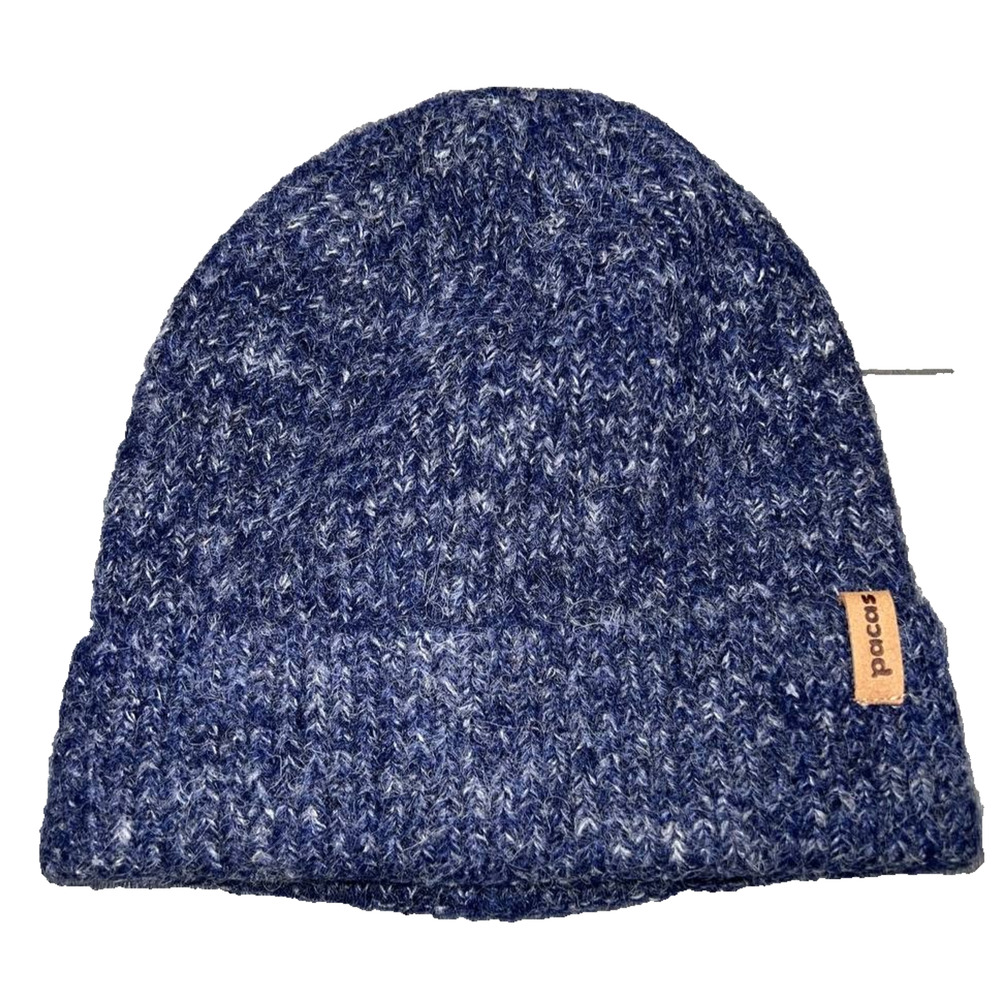 Pacas Boody Alpaca Hat Y2K preppy Navy Blue Small A005511